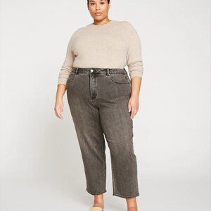 NWT, Universal Standard Size 18 Donna High Rise Straight Leg Jeans, 27 In, Black